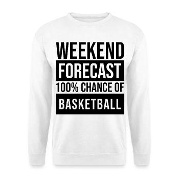 Basketball - Unisex Pullover - Weiß - Vorne
