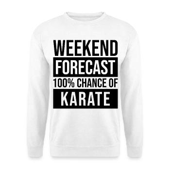 karaté - Sweat-shirt Unisexe - blanc - Devant