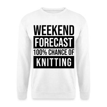 Knitting - Unisex Sweatshirt - white - Front