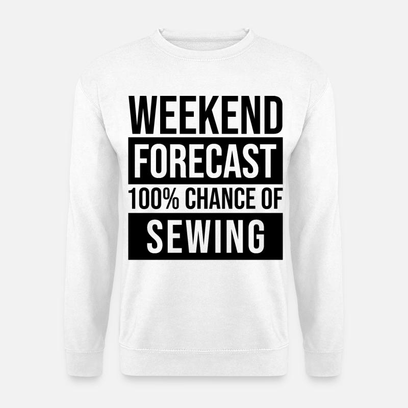 Näharbeit - Unisex Pullover - Weiß