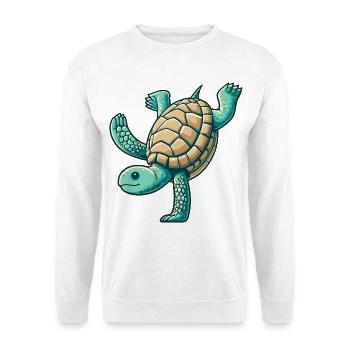 Schildkröte Handstand Salto Gymnastik Sport - Unisex Pullover - Weiß - Vorne