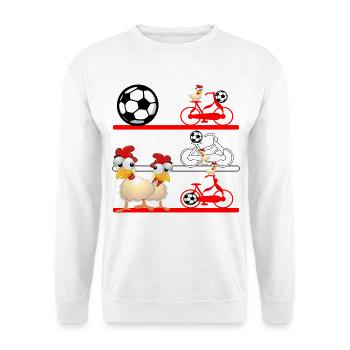 AUTRICHE Poulets Football - Sweat-shirt Unisexe - blanc - Devant