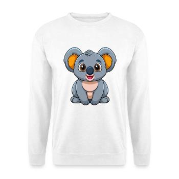 Koala Mascotte mignonne Personnage de dessin animé Kawaii - Sweat-shirt Unisexe - blanc - Devant