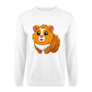 Cochon d’Inde Mascotte mignonne Personnage de dessin animé Kawaii - Sweat-shirt Unisexe - blanc - Devant