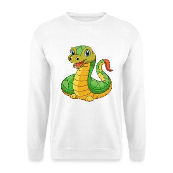 Anaconda Niedliche Maskottchen Zeichentrickfigur Kawaii - Unisex Pullover - Weiß - Vorne