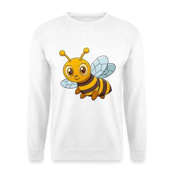 Abeille Mignonne Mascotte Personnage De Dessin Animé Kawaii - Sweat-shirt Unisexe - blanc - Devant