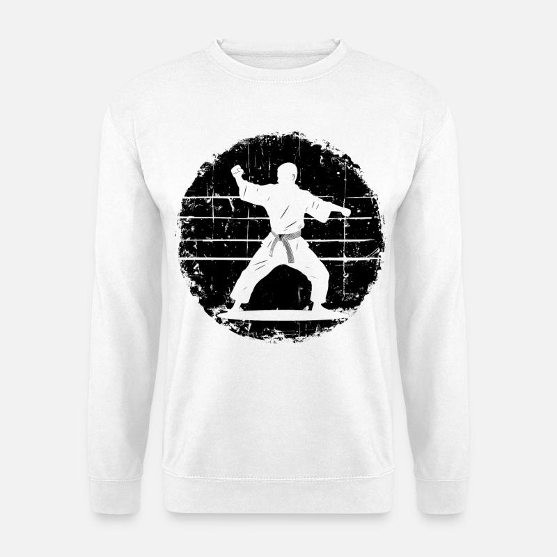Karateka Skizze - Unisex Pullover - Weiß