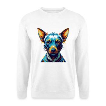 American Hairless Terrier Chien Race Dessin animé Kawaii - Sweat-shirt Unisexe - blanc - Devant