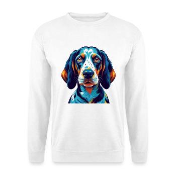 Bluetick Coonhound Dog Breed Cartoon Kawaii - Unisex Sweatshirt - white - Front
