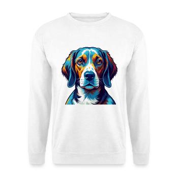 American Foxhound Chien Race Dessin animé Kawaii - Sweat-shirt Unisexe - blanc - Devant