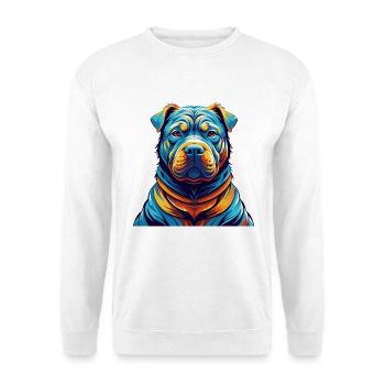Chinois Shar Pei Chien Race Coloré Dessin Animé Kawaii - Sweat-shirt Unisexe - blanc - Devant