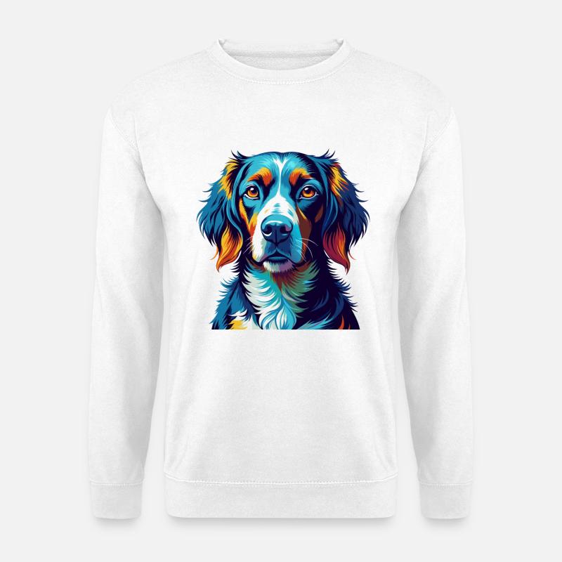 Deutsche Bracke Hunderasse Bunte Karikatur Kawaii - Unisex Pullover - Weiß