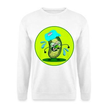 SOMMER SCHWITZEN HITZE GURKE - Unisex Pullover - Weiß - Vorne - Alina (178cm) & Michal (187cm)