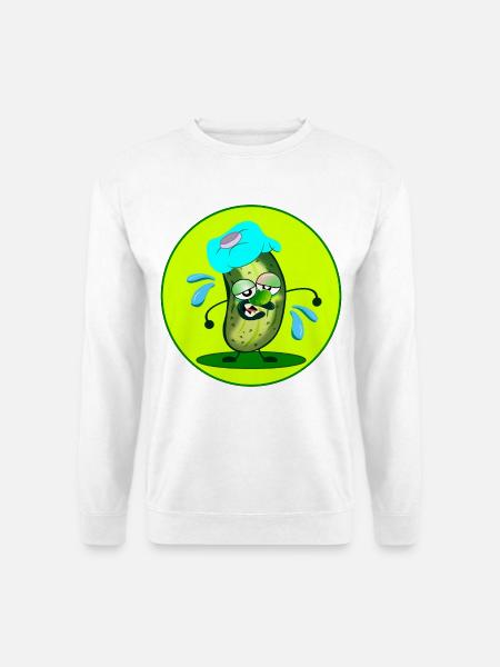 SOMMER SCHWITZEN HITZE GURKE - Unisex Pullover - Weiß