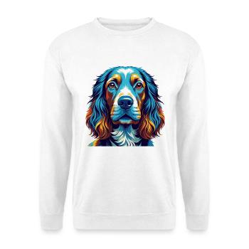Englischer Cocker Spaniel Hunderasse Karikatur Kawaii - Unisex Pullover - Weiß - Vorne