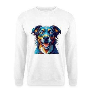 Mountain Cur Hunderasse Bunte Karikatur Kawaii - Unisex Pullover - Weiß - Vorne