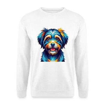 Löwchen Hunderasse bunt Cartoon Kawaii - Unisex Pullover - Weiß - Vorne