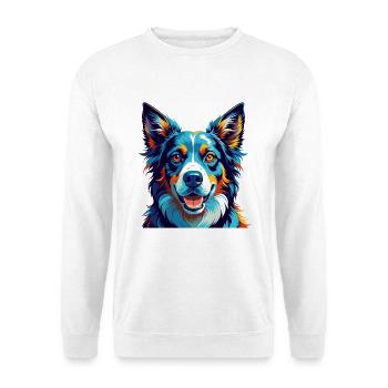 Nordamerikanischer Schäferhund Rasse Karikatur Kawaii - Unisex Pullover - Weiß - Vorne