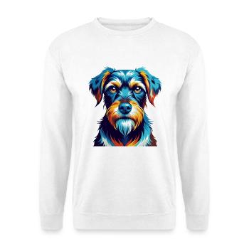 Mittelschnauze Hunderasse Bunt Cartoon Kawaii - Unisex Pullover - Weiß - Vorne