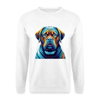 French Bordeaux Mastiff Dog Breed Cartoon Kawaii - Unisex Sweatshirt - white - Front