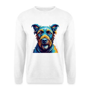 Irish Terrier Dog Breed Colorful Cartoon Kawaii - Unisex Sweatshirt - white - Front