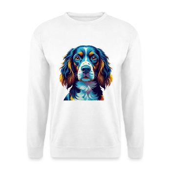 Épagneul allemand Chien race Dessin animé coloré Kawaii - Sweat-shirt Unisexe - blanc - Devant