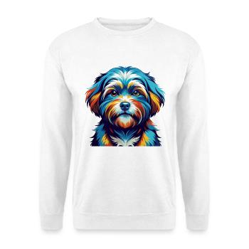 Race de chien maltais Shih Tzu dessin animé coloré Kawaii - Sweat-shirt Unisexe - blanc - Devant