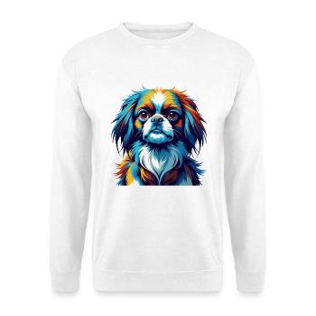 Chien Japonais Menton Race Coloré Dessin Animé Kawaii - Sweat-shirt Unisexe - blanc - Devant