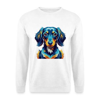 Miniature Dachshund Dog Breed Cartoon Kawaii - Unisex Sweatshirt - white - Front