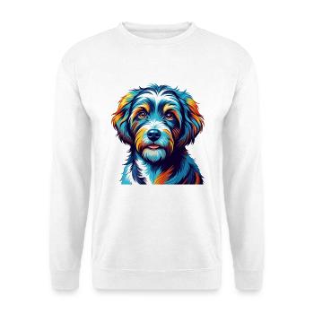 Barbet Dog Breed Colorful Cartoon Kawaii - Unisex Sweatshirt - white - Front