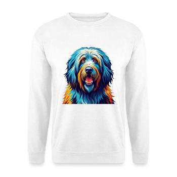 Bergamasco Sheepdog Breed Colorful Cartoon Kawaii - Unisex Sweatshirt - white - Front