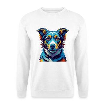 Billy Dog Breed Coloré Aquarelle Dessin animé Kawaii - Sweat-shirt Unisexe - blanc - Devant