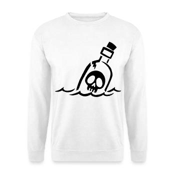 Black Skull in a Bottle - Unisex Sweatshirt - white - Front