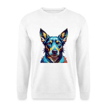 Andalusischer Windhund Hunderasse Bunte Karikatur Kawaii - Unisex Pullover - Weiß - Vorne