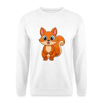 Écureuil Mignon Mascotte Personnage De Dessin Animé Kawaii - Sweat-shirt Unisexe - blanc - Devant