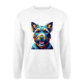 Welsh Terrier Chien Race Coloré Dessin Animé Kawaii - Sweat-shirt Unisexe - blanc - Devant
