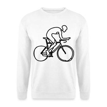Radfahrer Zeichnung - Unisex Pullover - Weiß - Vorne
