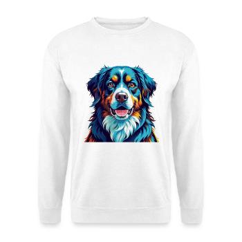 Berner Laufhund Dog Breed Colorful Cartoon Kawaii - Unisex Sweatshirt - white - Front