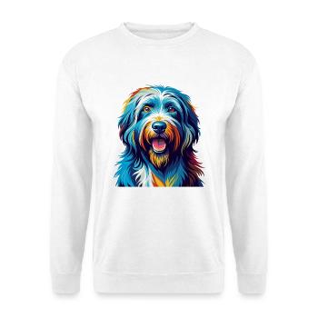 Bergamasco Dog Breed Colorful Cartoon Kawaii - Unisex Sweatshirt - white - Front