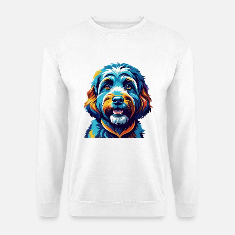 Cockapoo Hunderasse Bunt Karikatur Kawaii - Unisex Pullover - Weiß