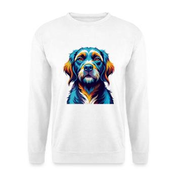 Dänische Broholmer Hunderasse Bunte Karikatur Kawaii - Unisex Pullover - Weiß - Vorne