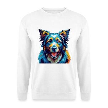 Chien de berger croate race Dessin animé coloré Kawaii - Sweat-shirt Unisexe - blanc - Devant