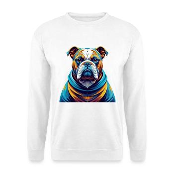 Bouledogue anglais race coloré dessin animé Kawaii - Sweat-shirt Unisexe - blanc - Devant