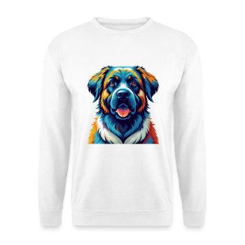 Estrela Mountain Dog Breed Colorful Cartoon Kawaii - Unisex Sweatshirt - white - Front