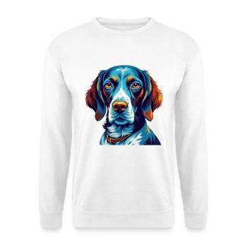 French Gascony Pointer Dog Breed Cartoon Kawaii - Unisex Sweatshirt - white - Front
