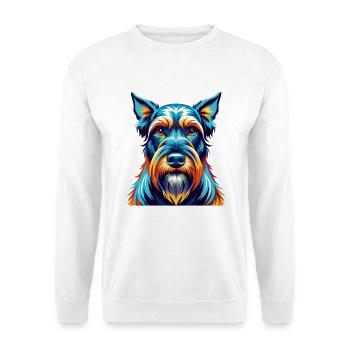 Schnauzer géant chien race dessin animé coloré Kawaii - Sweat-shirt Unisexe - blanc - Devant
