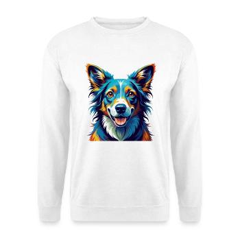 Kanni Chien Race Coloré Aquarelle Dessin Animé Kawaii - Sweat-shirt Unisexe - blanc - Devant