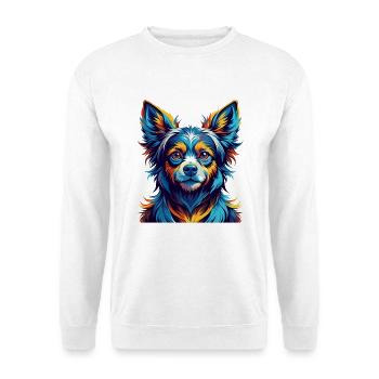 Kyi Leo Hunderasse Bunte Karikatur Kawaii - Unisex Pullover - Weiß - Vorne
