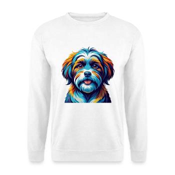 Chien maltais Shih Tzu Race Dessin animé coloré Kawaii - Sweat-shirt Unisexe - blanc - Devant