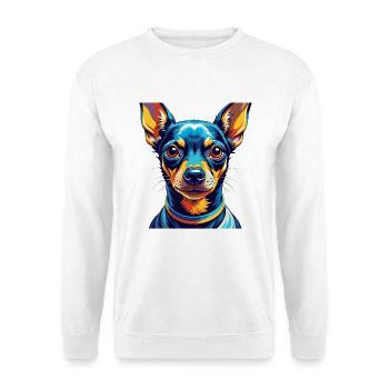 Miniatur Pinscher Hunderasse Cartoon Kawaii - Unisex Pullover - Weiß - Vorne